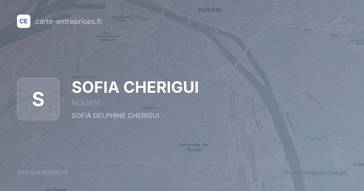 SOFIA CHERIGUI — 918359019 — fiche entreprise