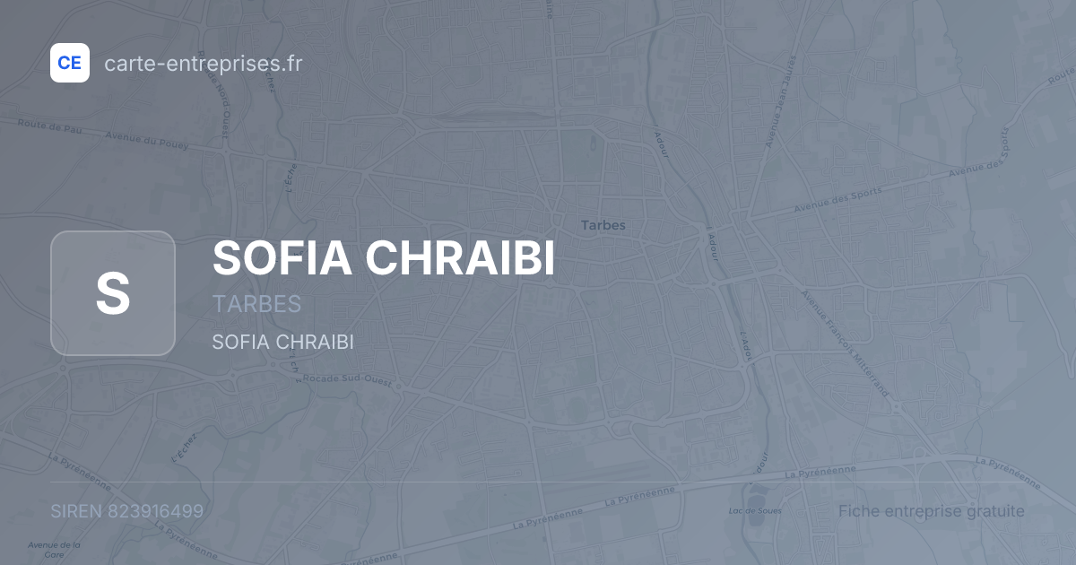 SOFIA CHRAIBI — 823916499 — fiche entreprise