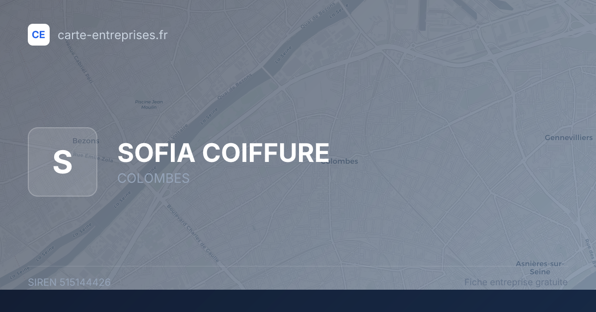 SOFIA COIFFURE — 515144426 — fiche entreprise