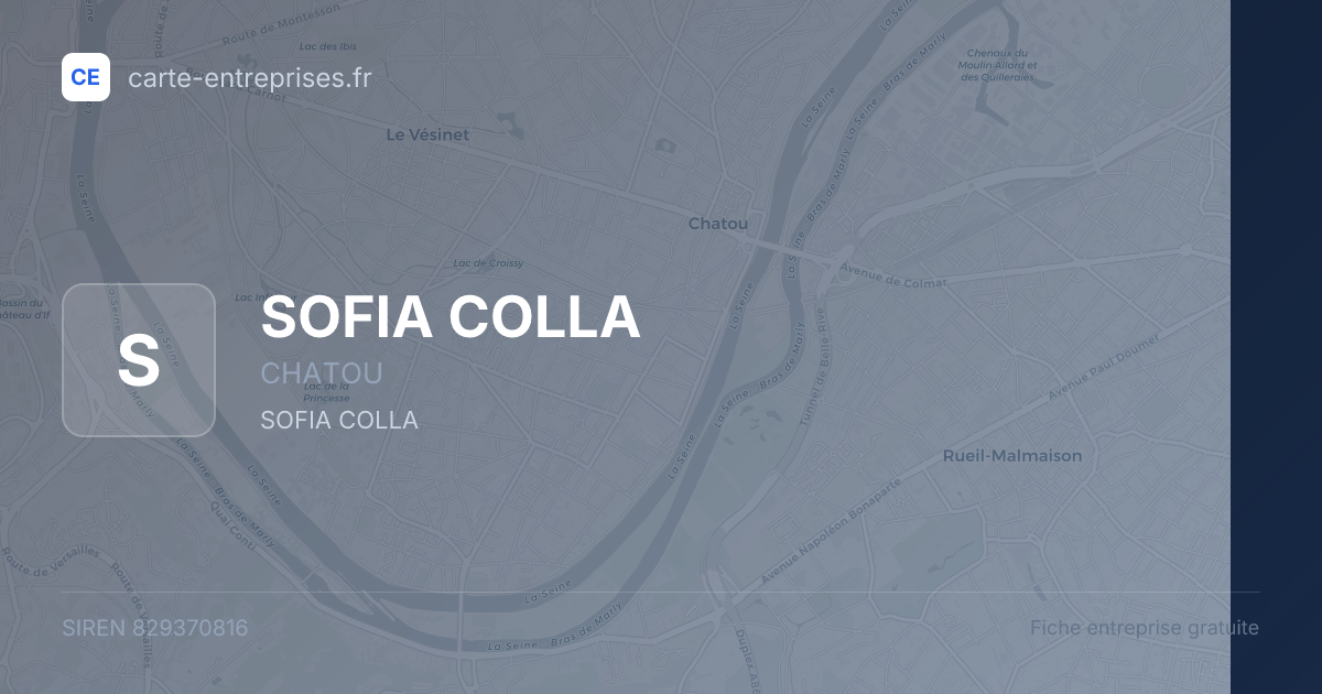 SOFIA COLLA — 829370816 — fiche entreprise
