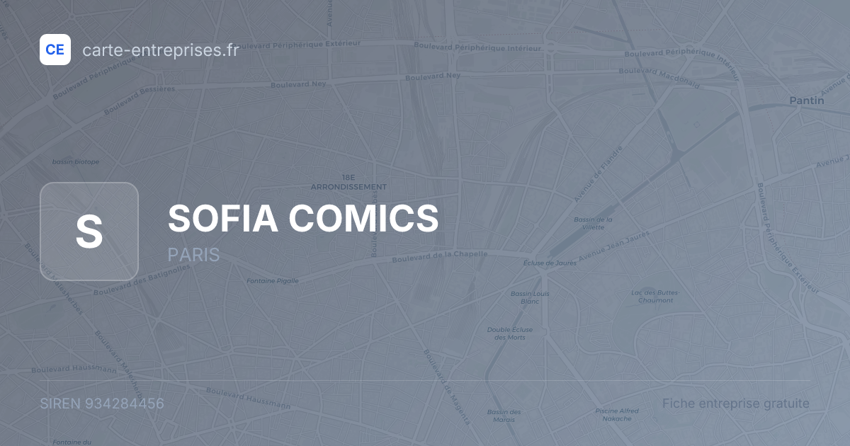SOFIA COMICS — 934284456 — fiche entreprise