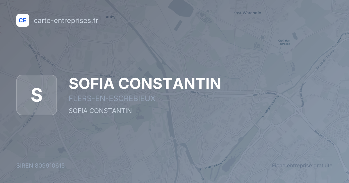 SOFIA CONSTANTIN — 809910615 — fiche entreprise