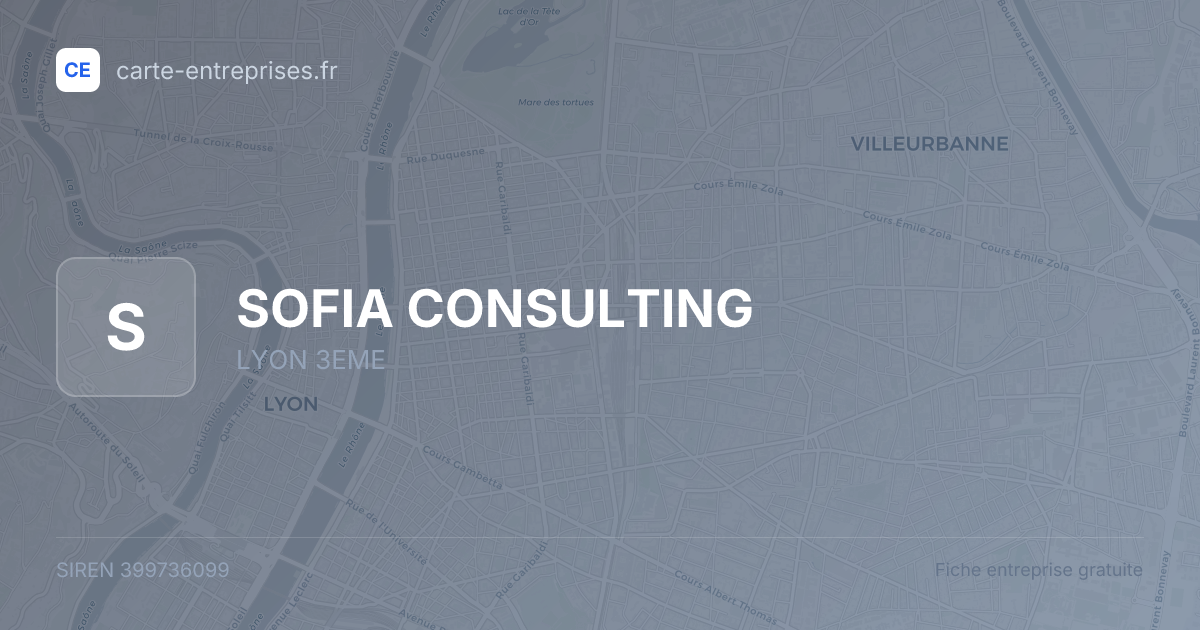 SOFIA CONSULTING — 399736099 — fiche entreprise