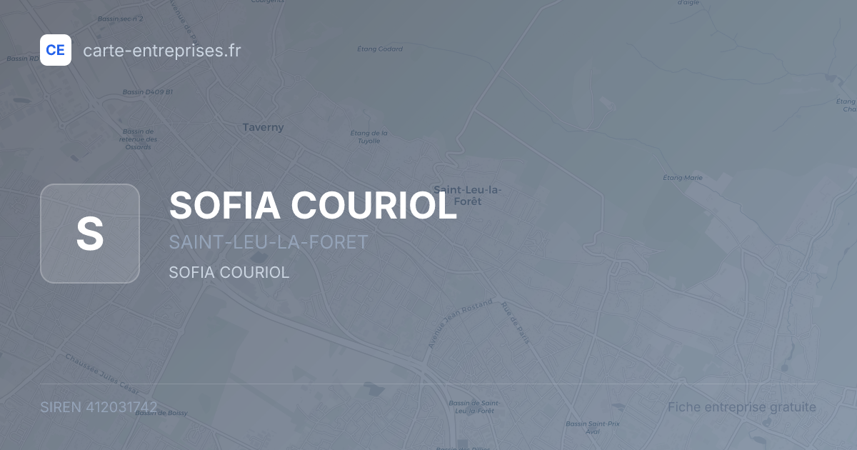 SOFIA COURIOL — 412031742 — fiche entreprise