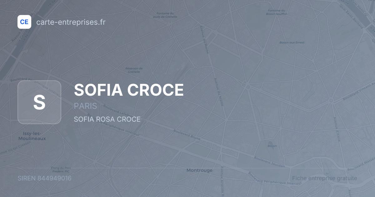 SOFIA CROCE — 844949016 — fiche entreprise