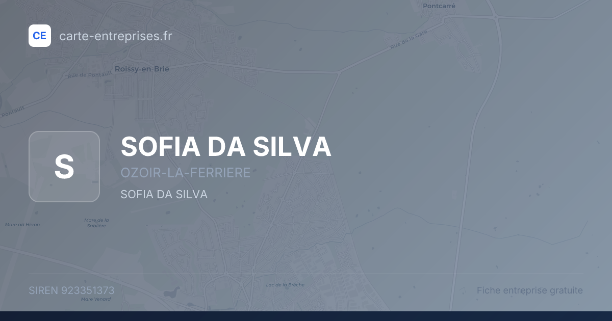 SOFIA DA SILVA — 923351373 — fiche entreprise