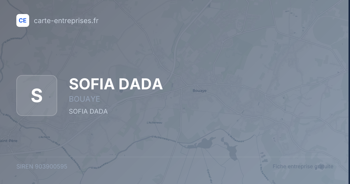 SOFIA DADA — 903900595 — fiche entreprise