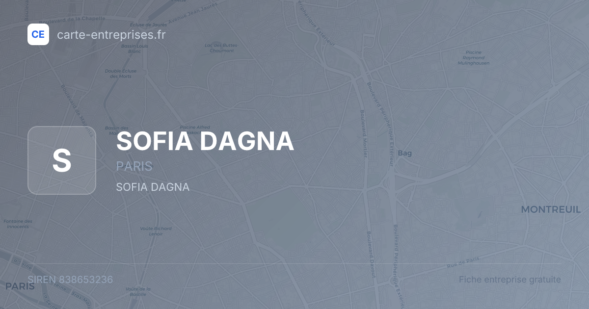 SOFIA DAGNA — 838653236 — fiche entreprise