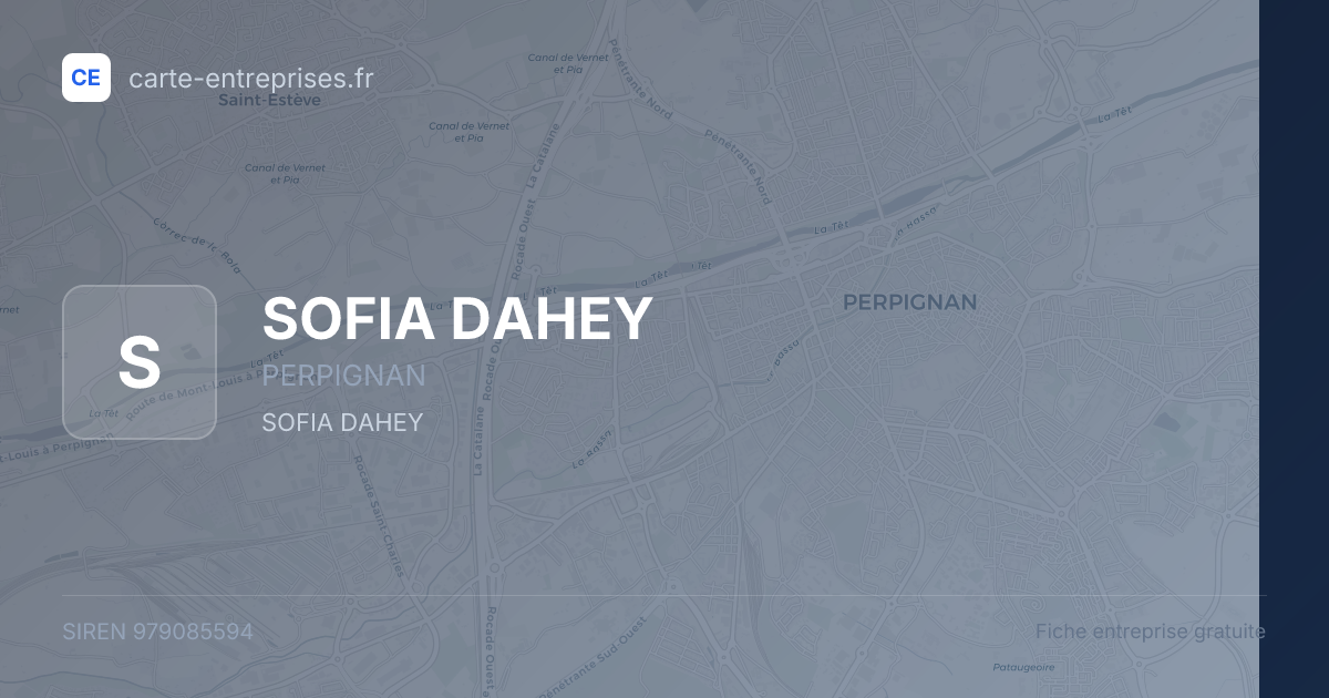 SOFIA DAHEY — 979085594 — fiche entreprise