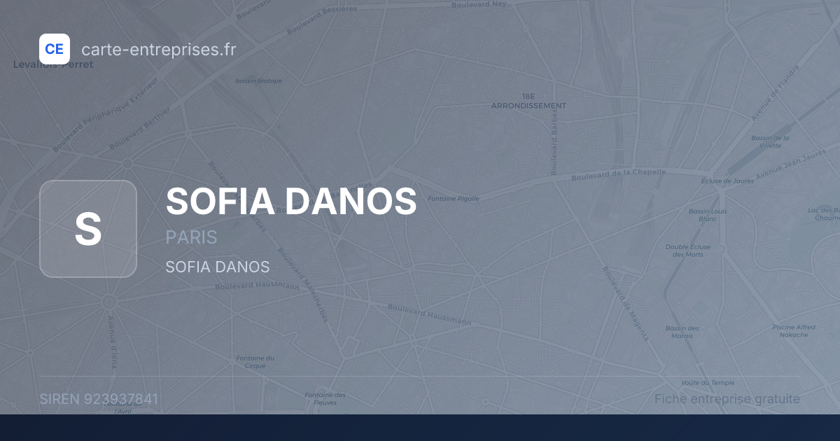SOFIA DANOS — 923937841 — fiche entreprise