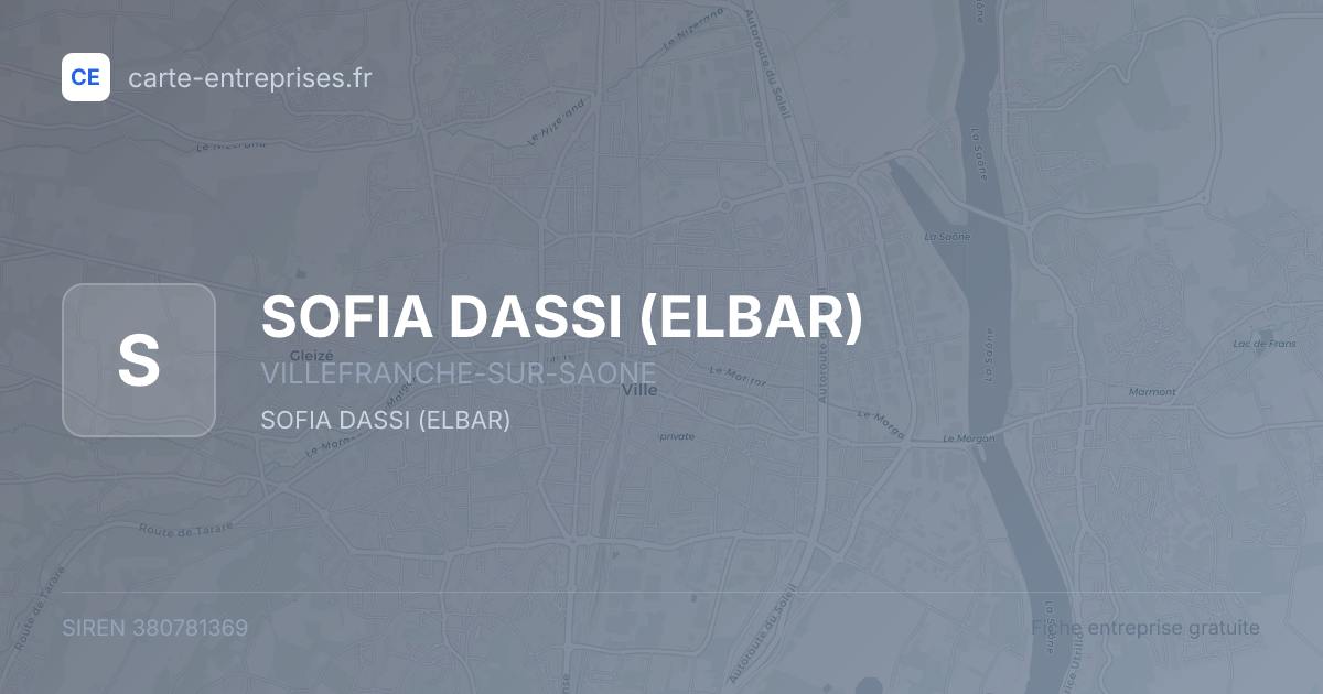 SOFIA DASSI (ELBAR) — 380781369 — fiche entreprise
