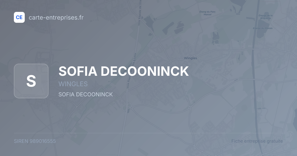 SOFIA DECOONINCK — 989016555 — fiche entreprise