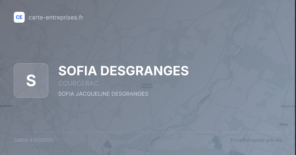 SOFIA DESGRANGES — 431703511 — fiche entreprise