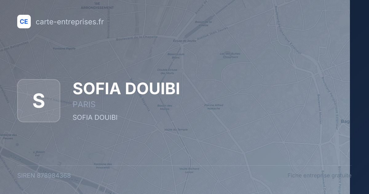 SOFIA DOUIBI — 878984368 — fiche entreprise