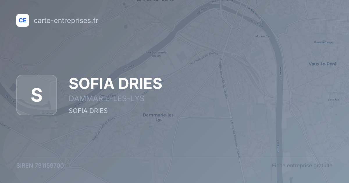 SOFIA DRIES — 791159700 — fiche entreprise