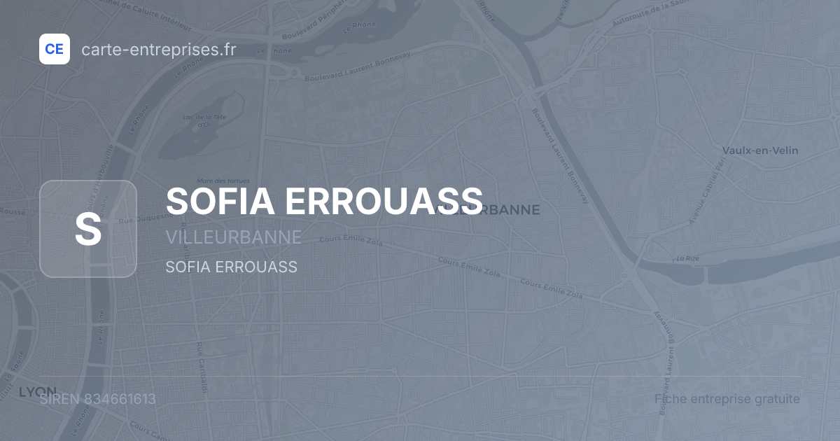 SOFIA ERROUASS — 834661613 — fiche entreprise