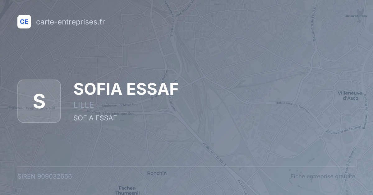 SOFIA ESSAF — 909032666 — fiche entreprise