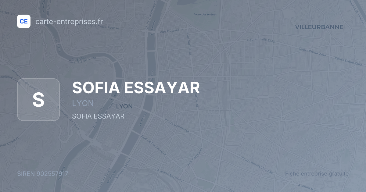 SOFIA ESSAYAR — 902557917 — fiche entreprise