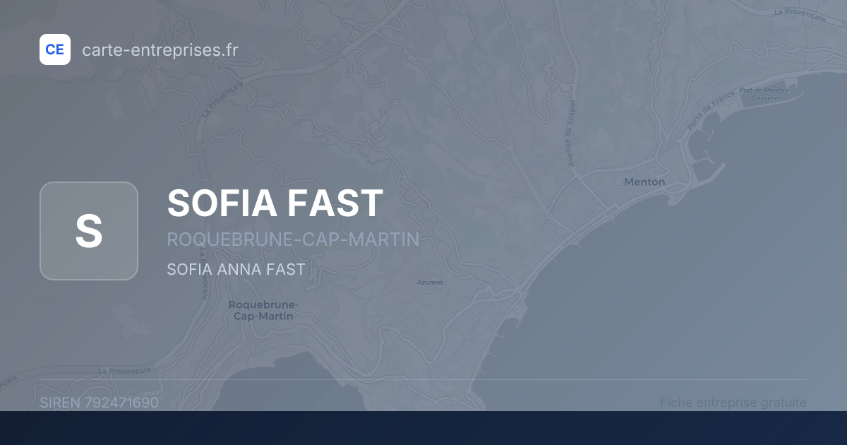 SOFIA FAST — 792471690 — fiche entreprise