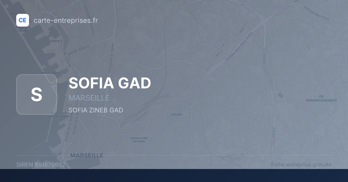 SOFIA GAD — 891879892 — fiche entreprise