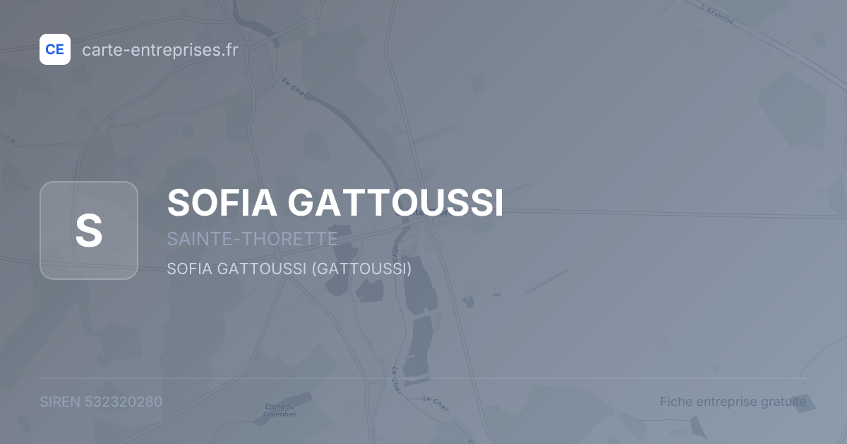 SOFIA GATTOUSSI — 532320280 — fiche entreprise