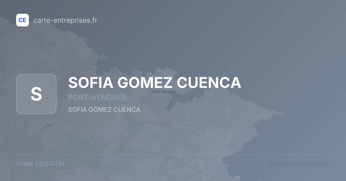 SOFIA GOMEZ CUENCA — 532613734 — fiche entreprise