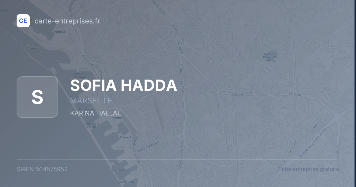 SOFIA HADDA — 504575952 — fiche entreprise