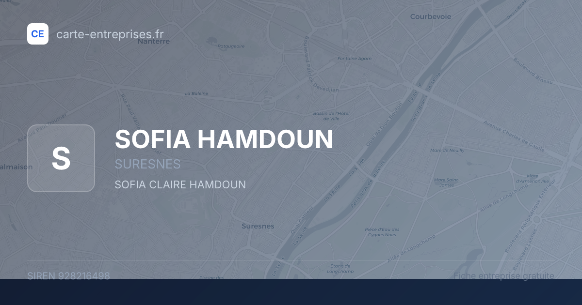 SOFIA HAMDOUN — 928216498 — fiche entreprise