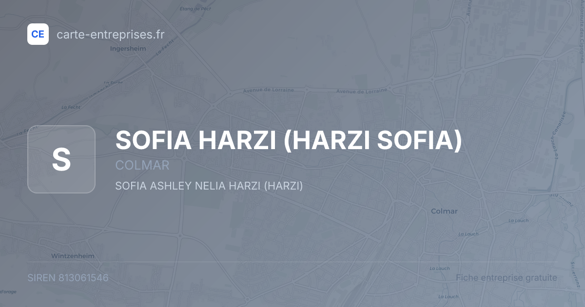 SOFIA HARZI (HARZI SOFIA) — 813061546 — fiche entreprise