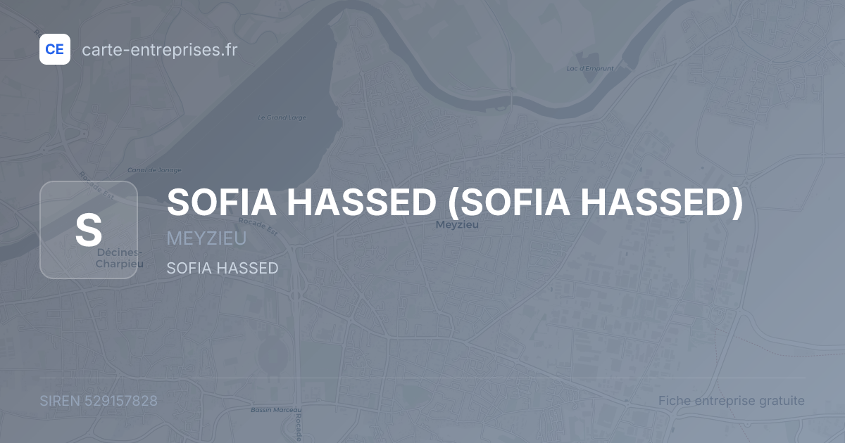 SOFIA HASSED — 529157828 — fiche entreprise