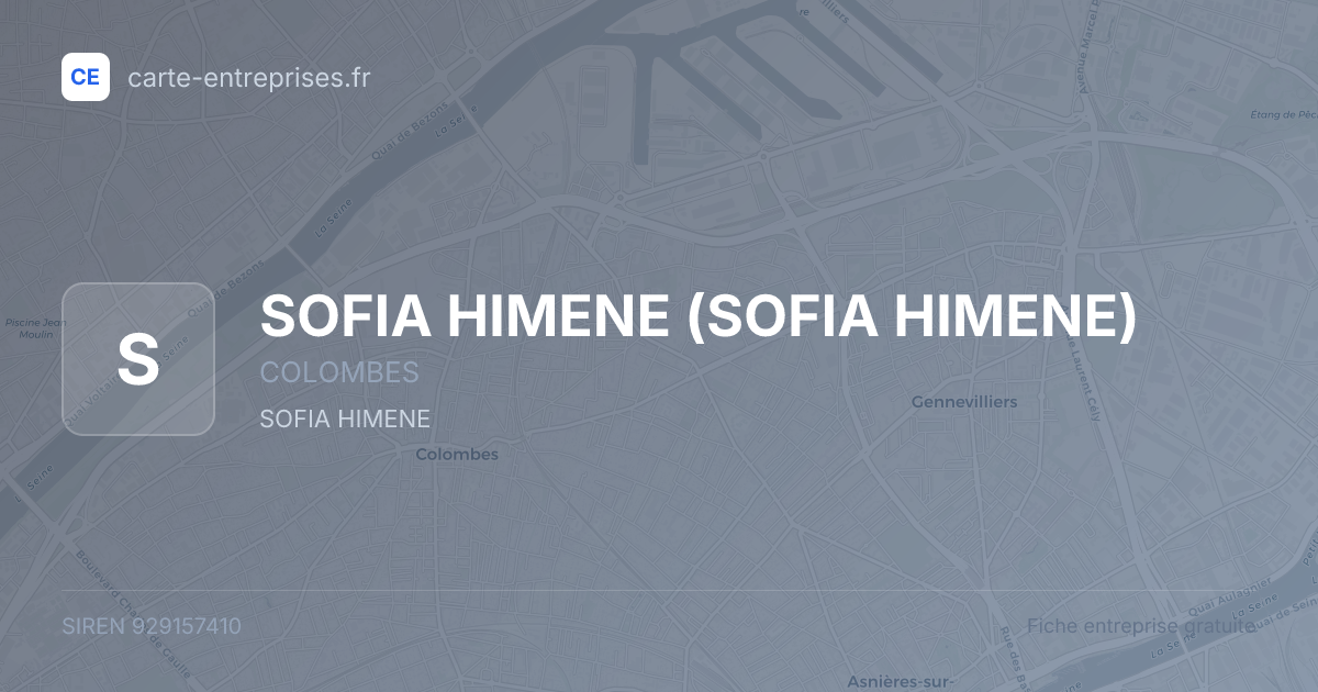 SOFIA HIMENE — 929157410 — fiche entreprise