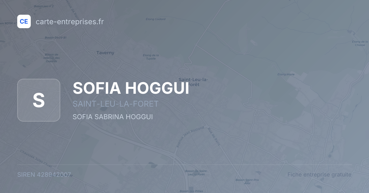 SOFIA HOGGUI — 428942007 — fiche entreprise