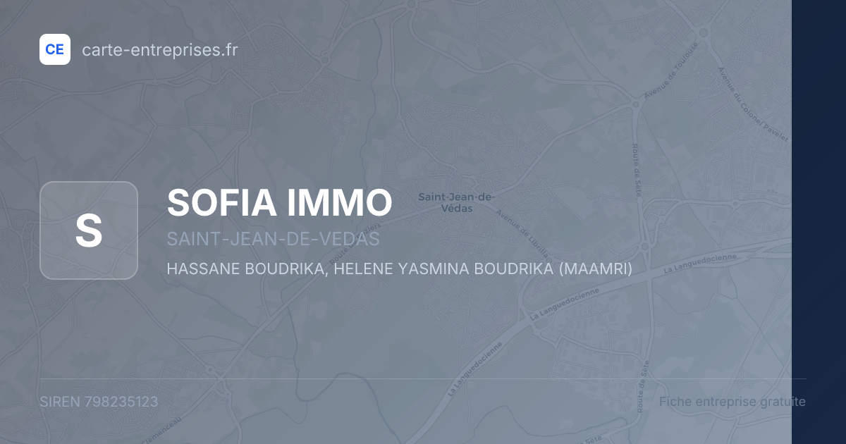 SOFIA IMMO — 798235123 — fiche entreprise
