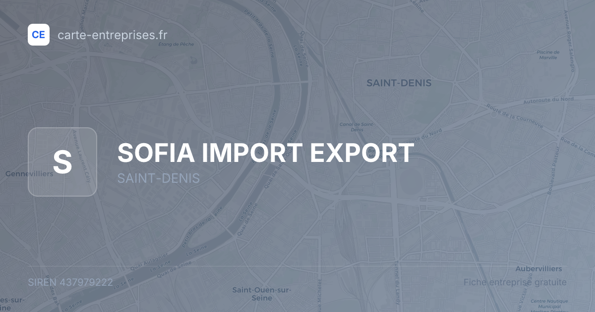 SOFIA IMPORT EXPORT — 437979222 — fiche entreprise