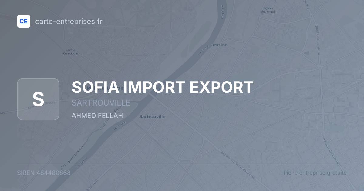 SOFIA IMPORT EXPORT — 484480868 — fiche entreprise