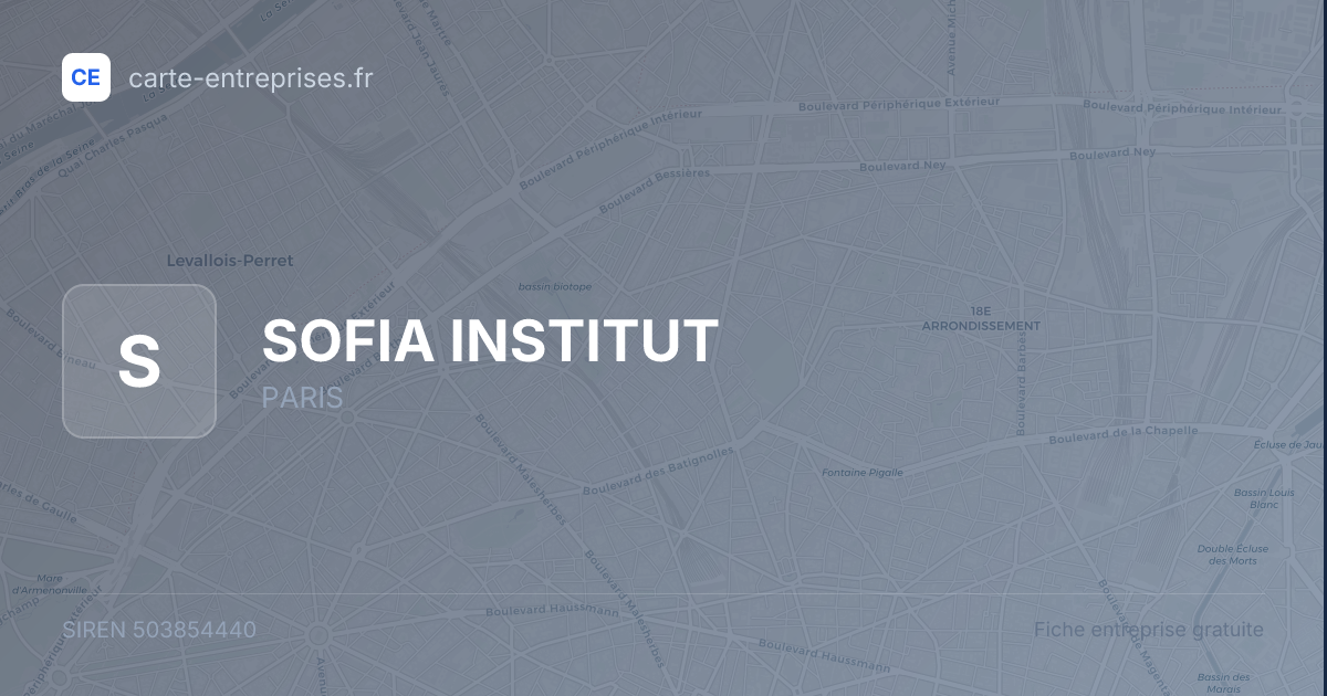 SOFIA INSTITUT — 503854440 — fiche entreprise