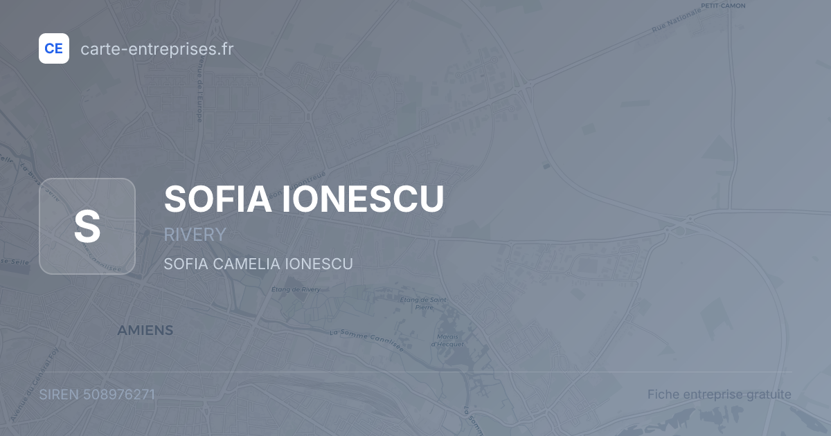 SOFIA IONESCU — 508976271 — fiche entreprise