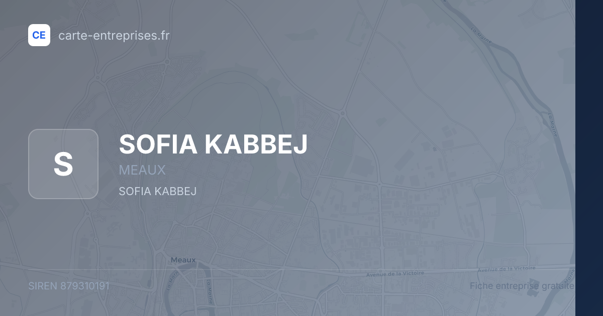 SOFIA KABBEJ — 879310191 — fiche entreprise