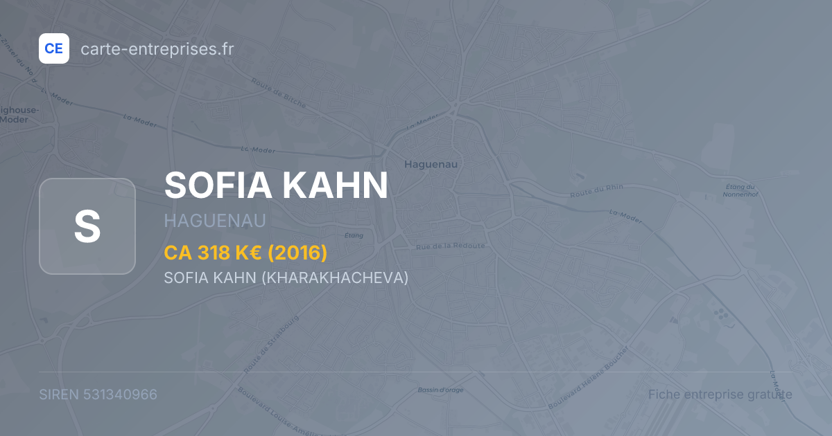SOFIA KAHN — 531340966 — fiche entreprise