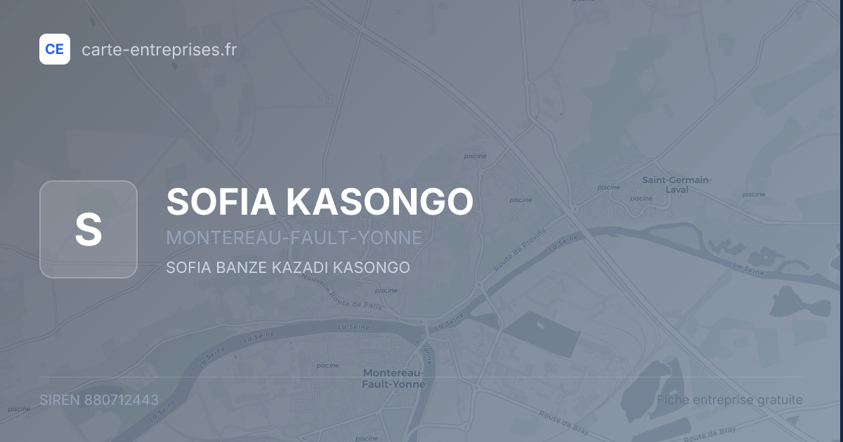 SOFIA KASONGO — 880712443 — fiche entreprise