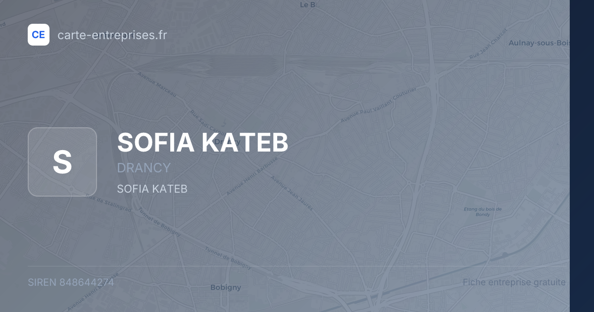 SOFIA KATEB — 848644274 — fiche entreprise