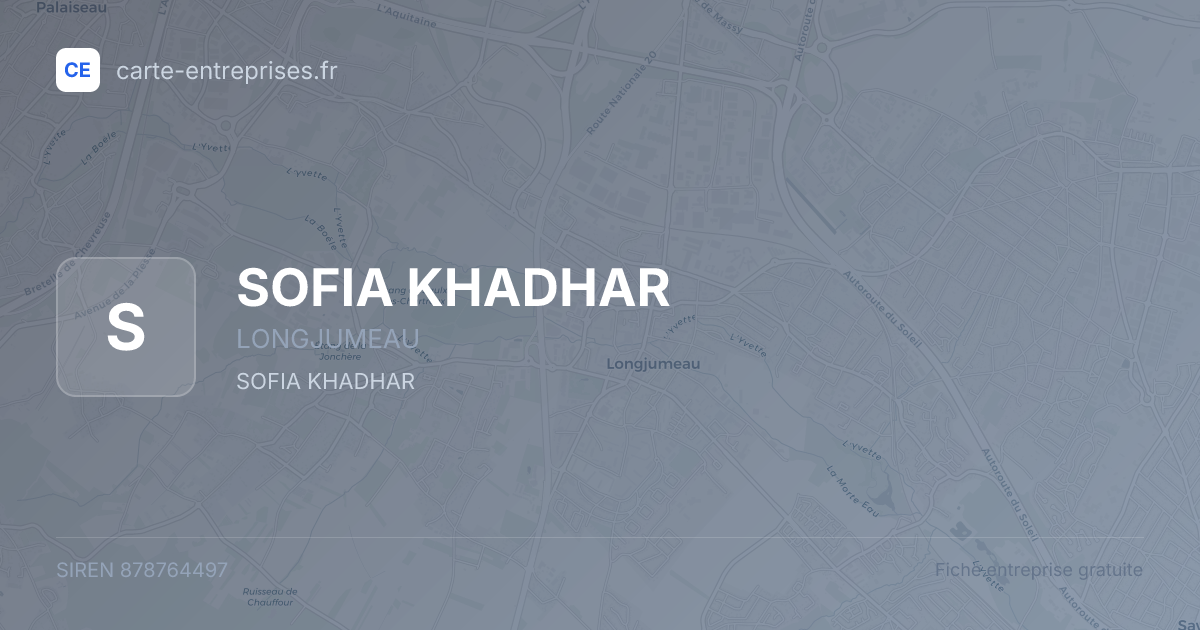 SOFIA KHADHAR — 878764497 — fiche entreprise