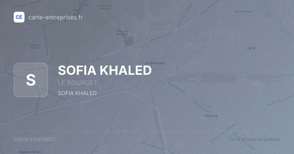SOFIA KHALED — 939619862 — fiche entreprise