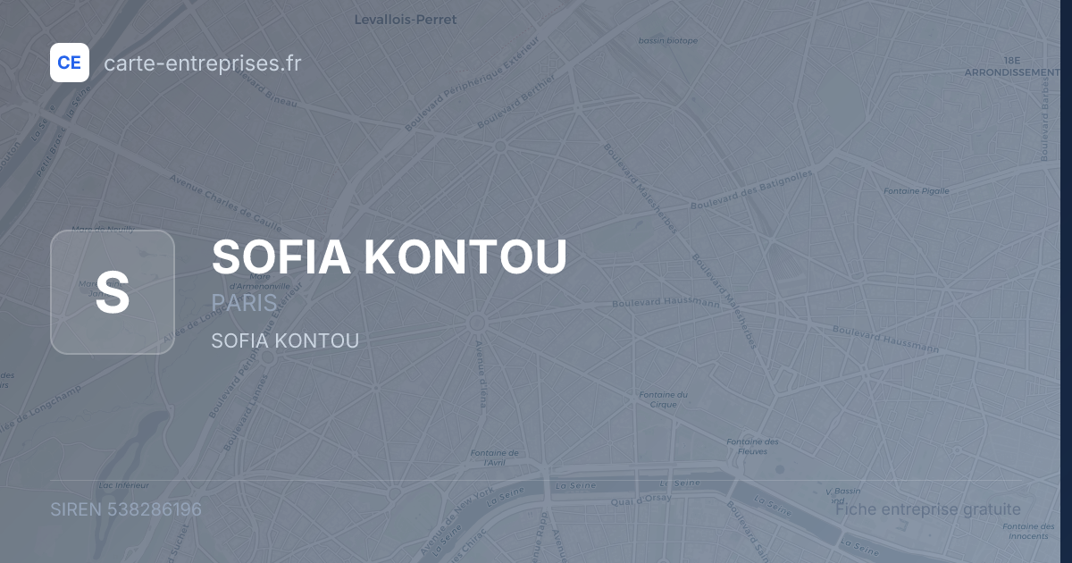 SOFIA KONTOU — 538286196 — fiche entreprise