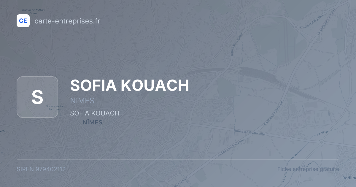 SOFIA KOUACH — 979402112 — fiche entreprise