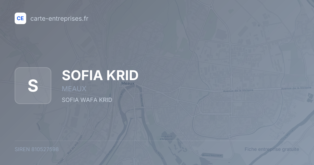 SOFIA KRID — 810527598 — fiche entreprise