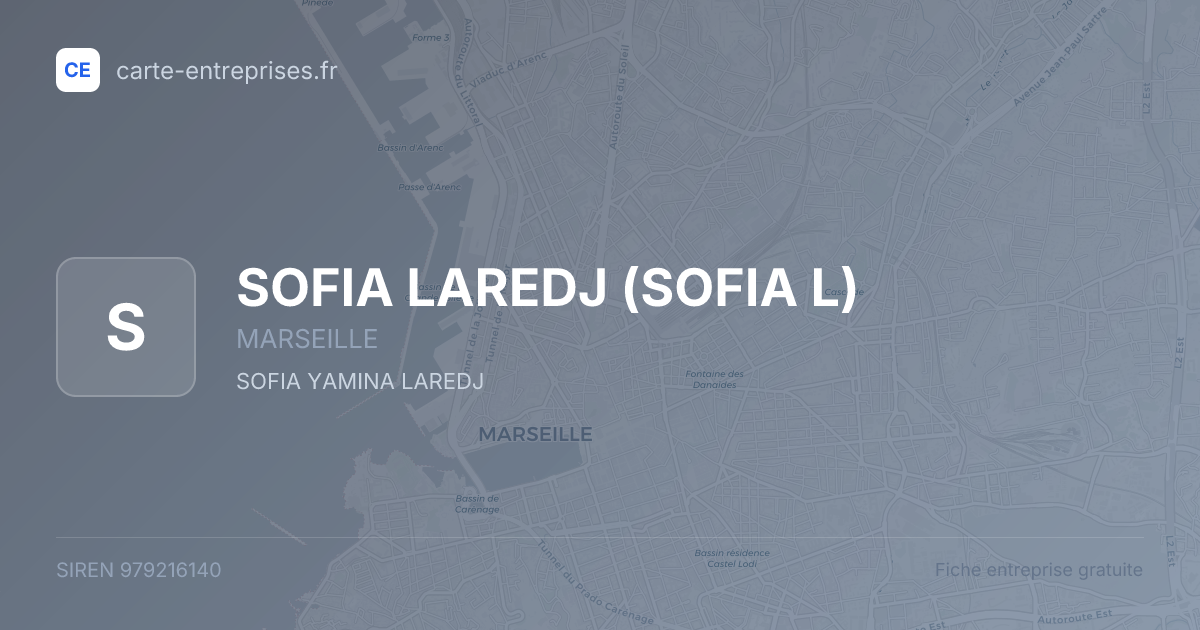 SOFIA LAREDJ (SOFIA L) — 979216140 — fiche entreprise