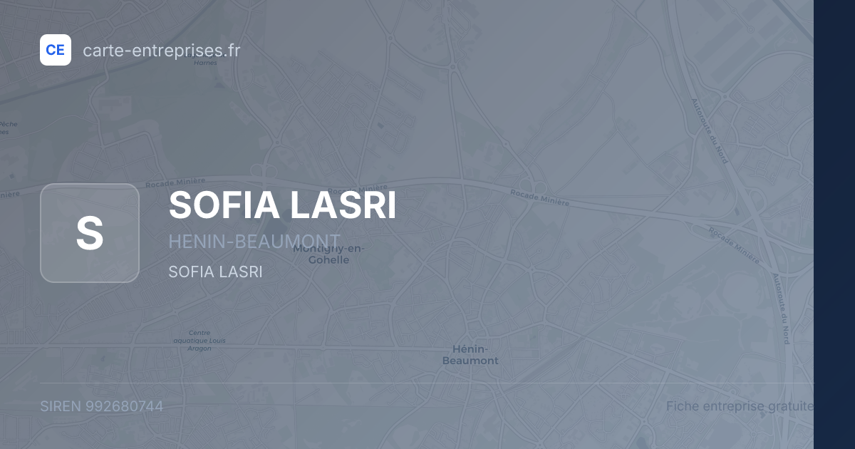 SOFIA LASRI — 992680744 — fiche entreprise