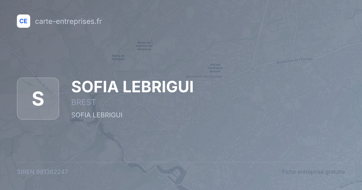 SOFIA LEBRIGUI — 981362247 — fiche entreprise