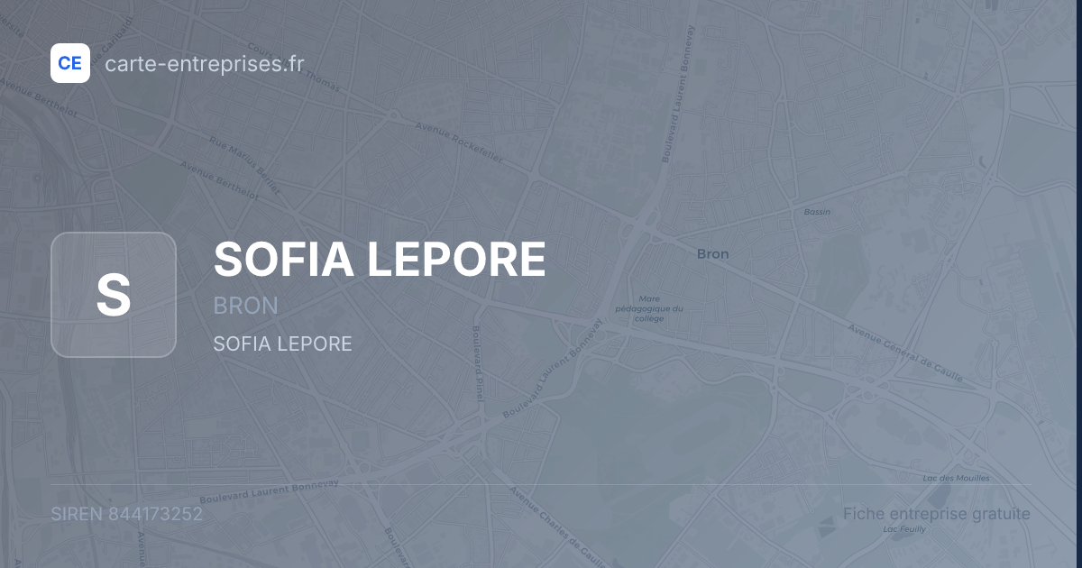 SOFIA LEPORE — 844173252 — fiche entreprise